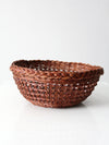 vintage wicker bowl