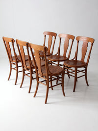 antique Victorian bentwood dining chairs | set of 6