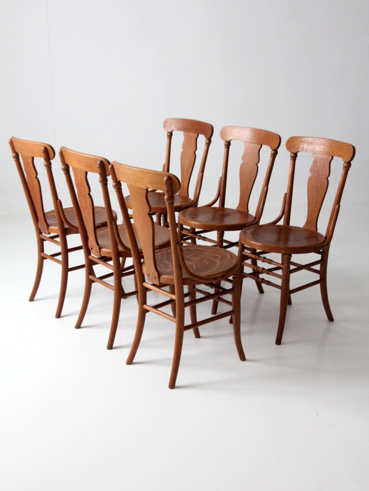 antique Victorian bentwood dining chairs | set of 6