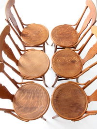 antique Victorian bentwood dining chairs | set of 6
