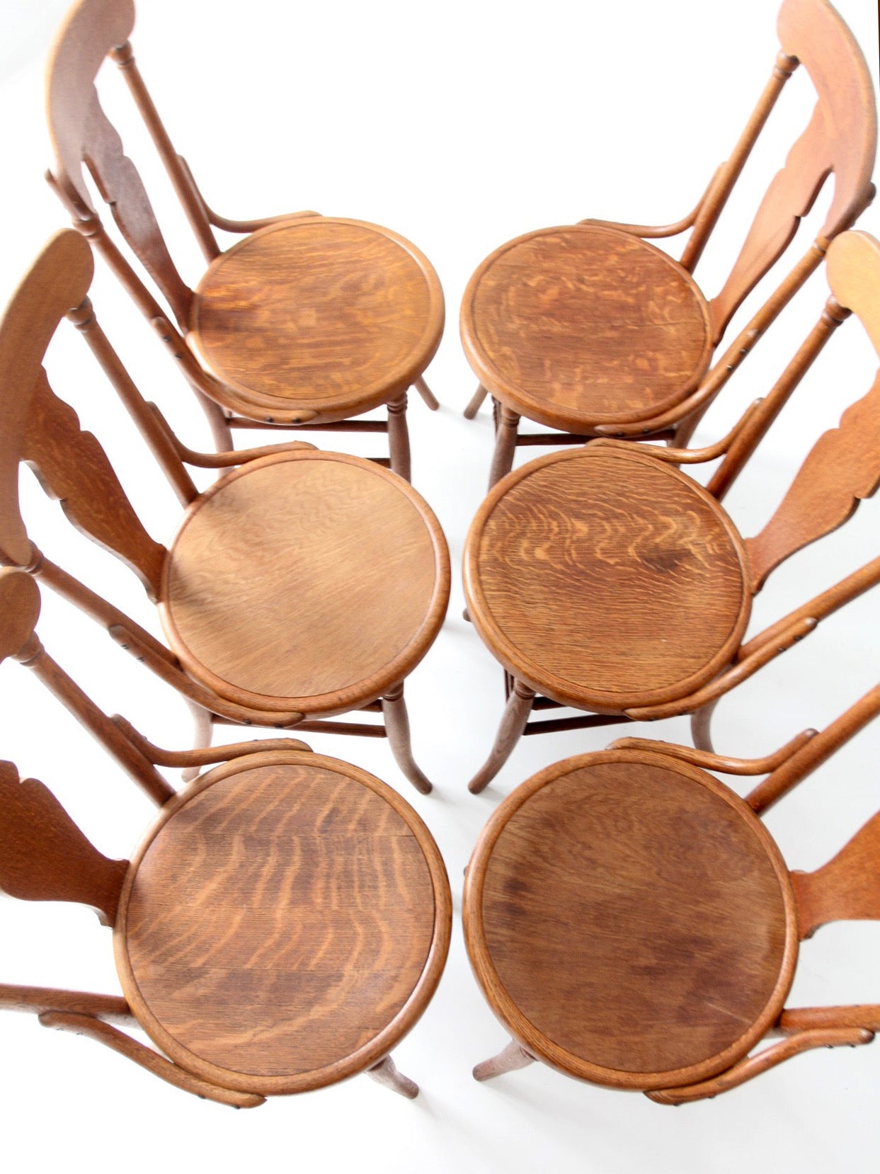 antique Victorian bentwood dining chairs | set of 6