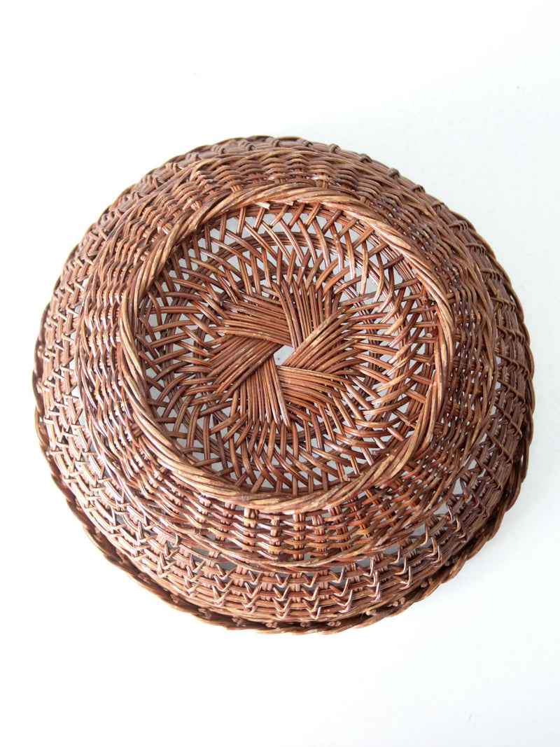 vintage wicker bowl