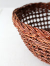 vintage wicker bowl