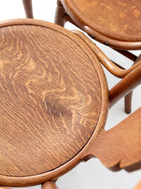 antique Victorian bentwood dining chairs | set of 6