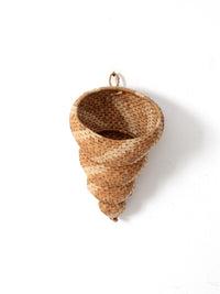 vintage hanging spiral basket