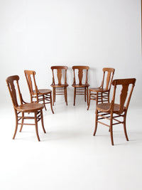 antique Victorian bentwood dining chairs | set of 6