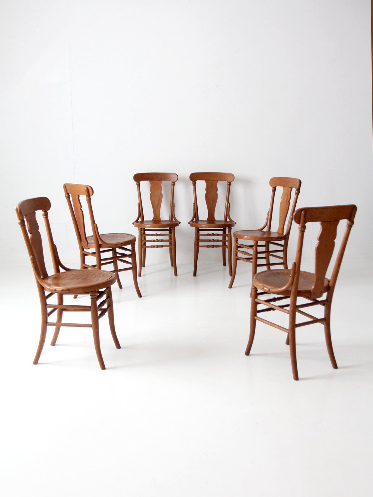 antique Victorian bentwood dining chairs | set of 6