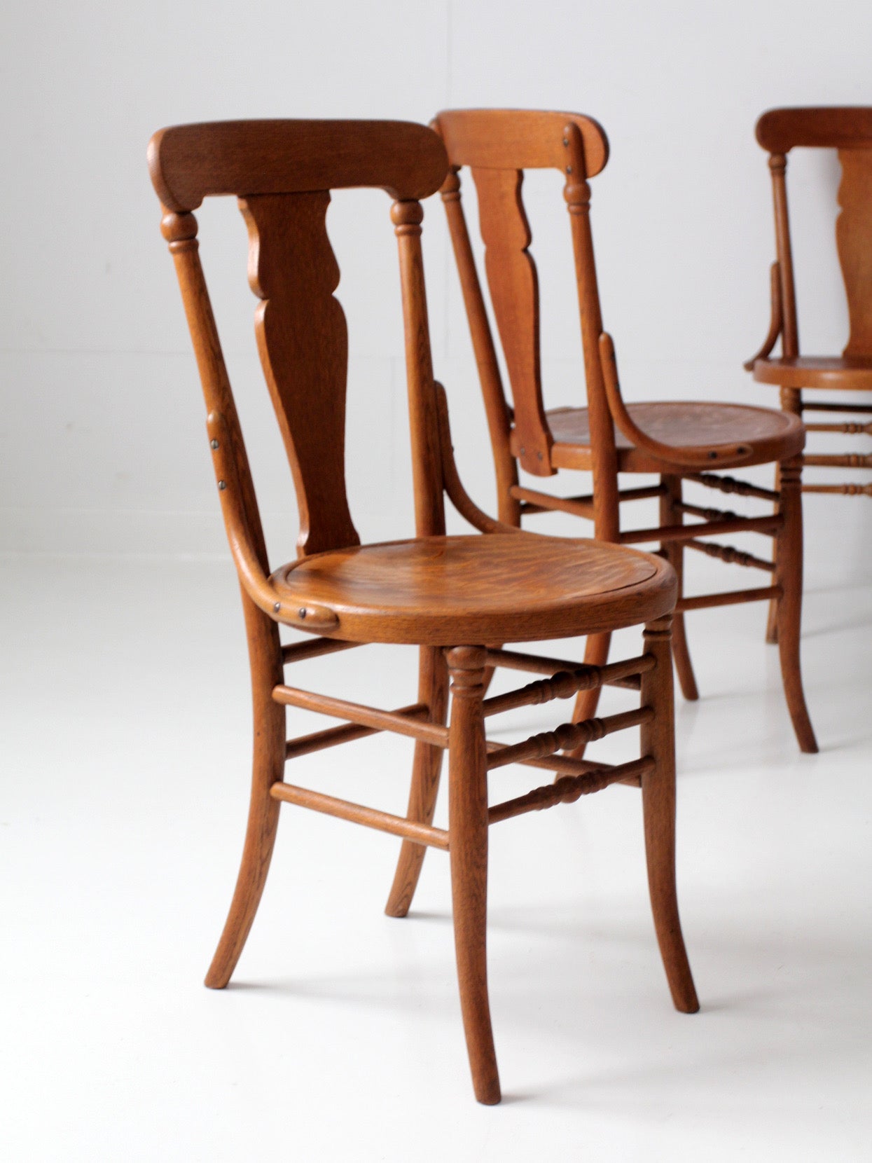 antique Victorian bentwood dining chairs | set of 6