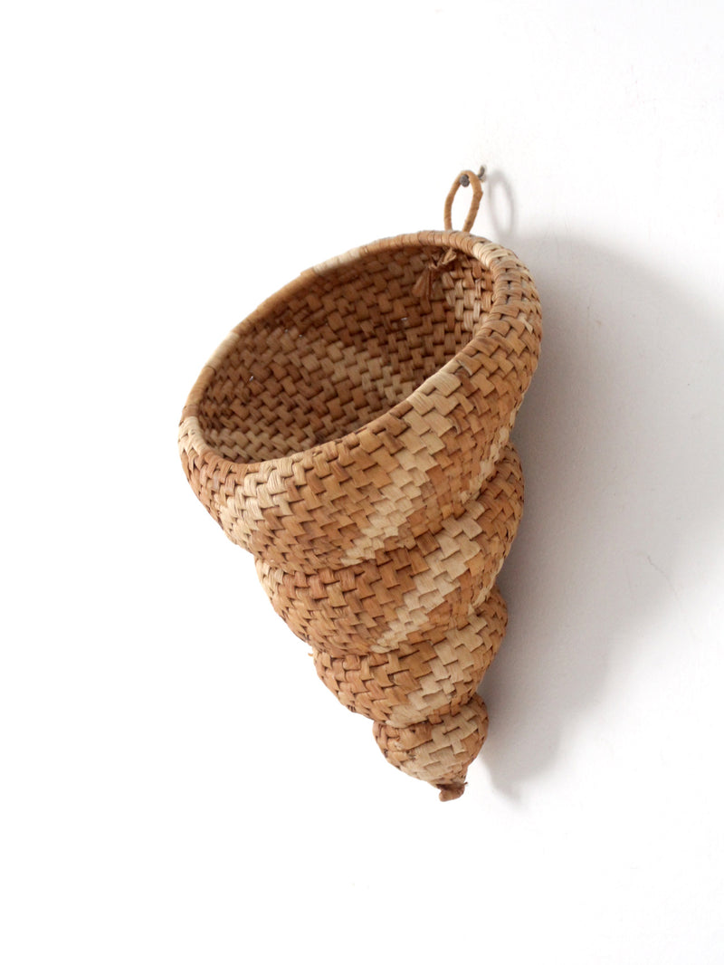 vintage hanging spiral basket