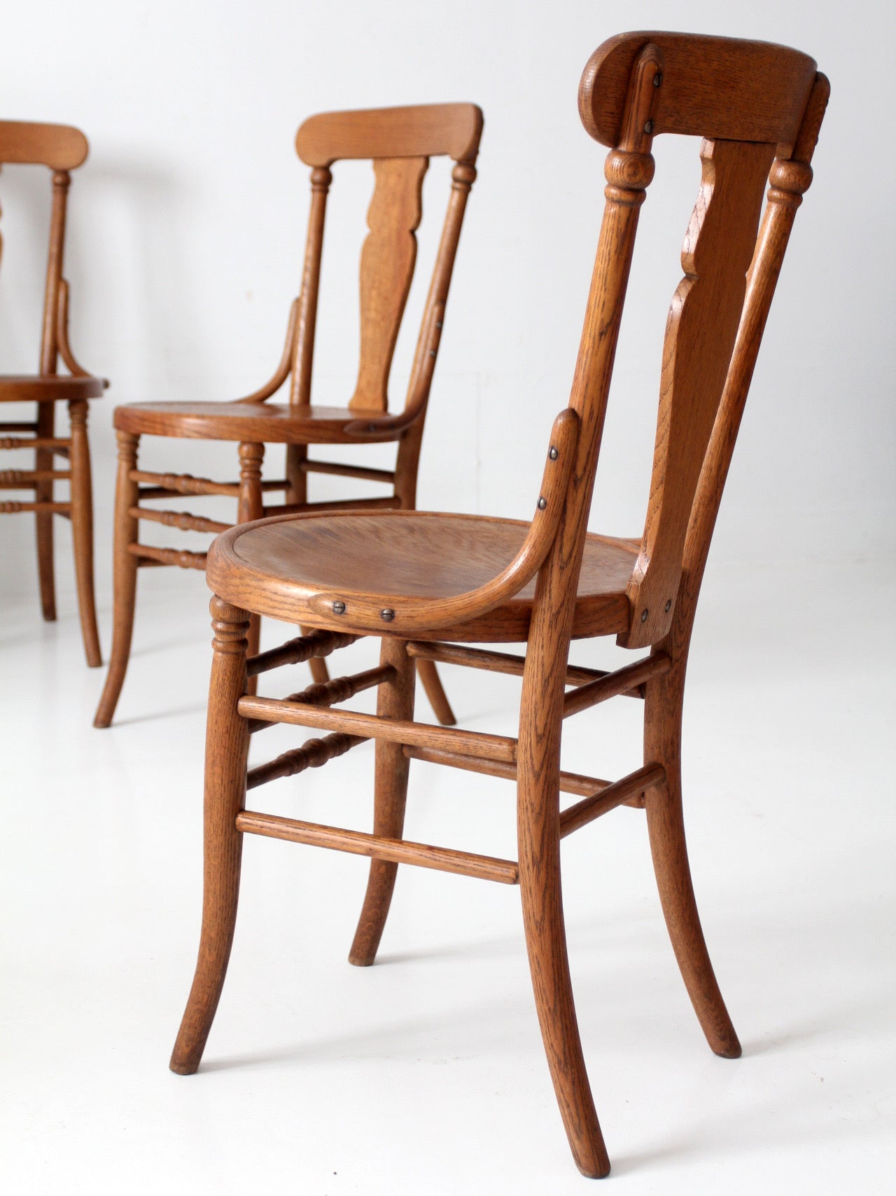 antique Victorian bentwood dining chairs | set of 6