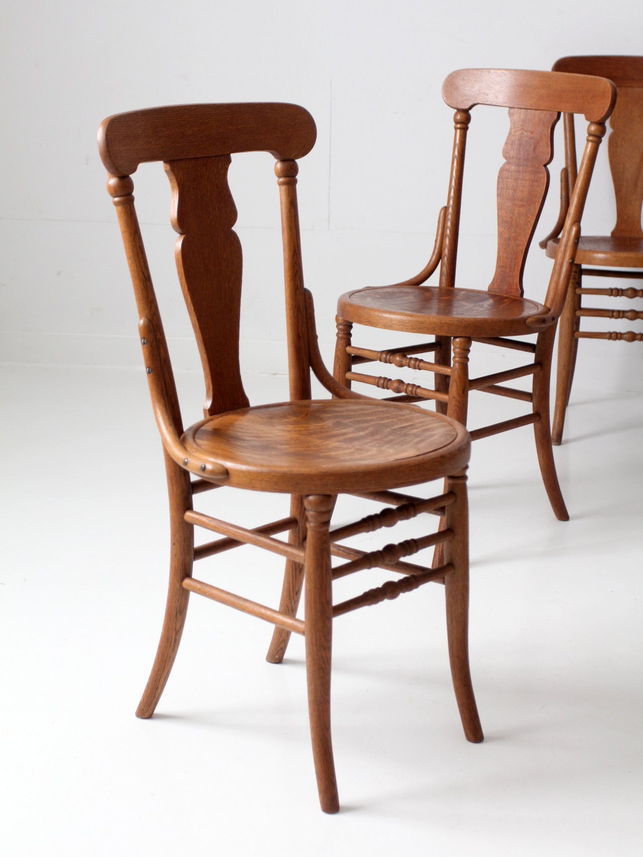 antique Victorian bentwood dining chairs | set of 6