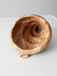 vintage hanging spiral basket