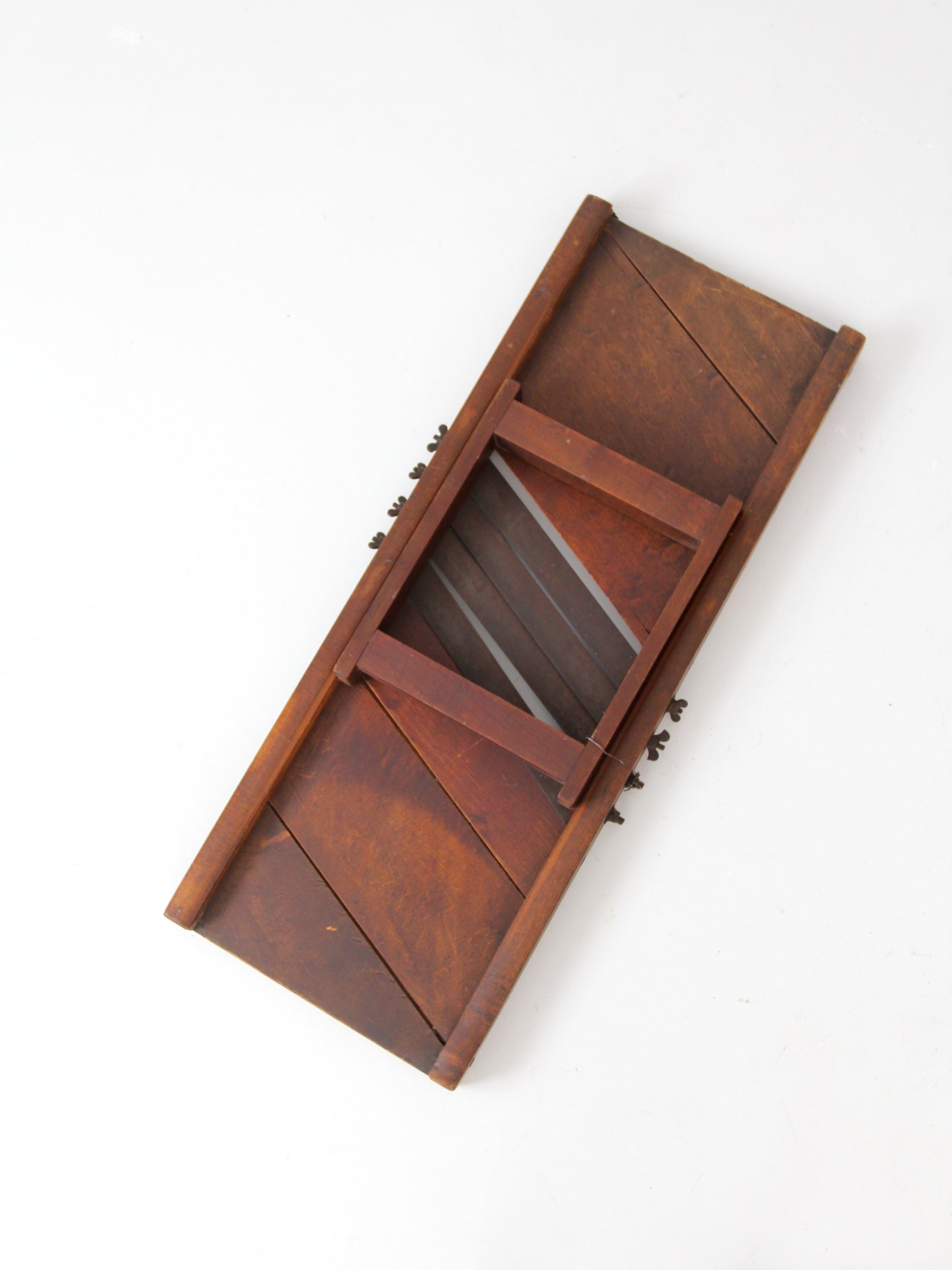 large antique wood kitchen mandolin slicer