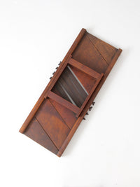 large antique wood kitchen mandolin slicer