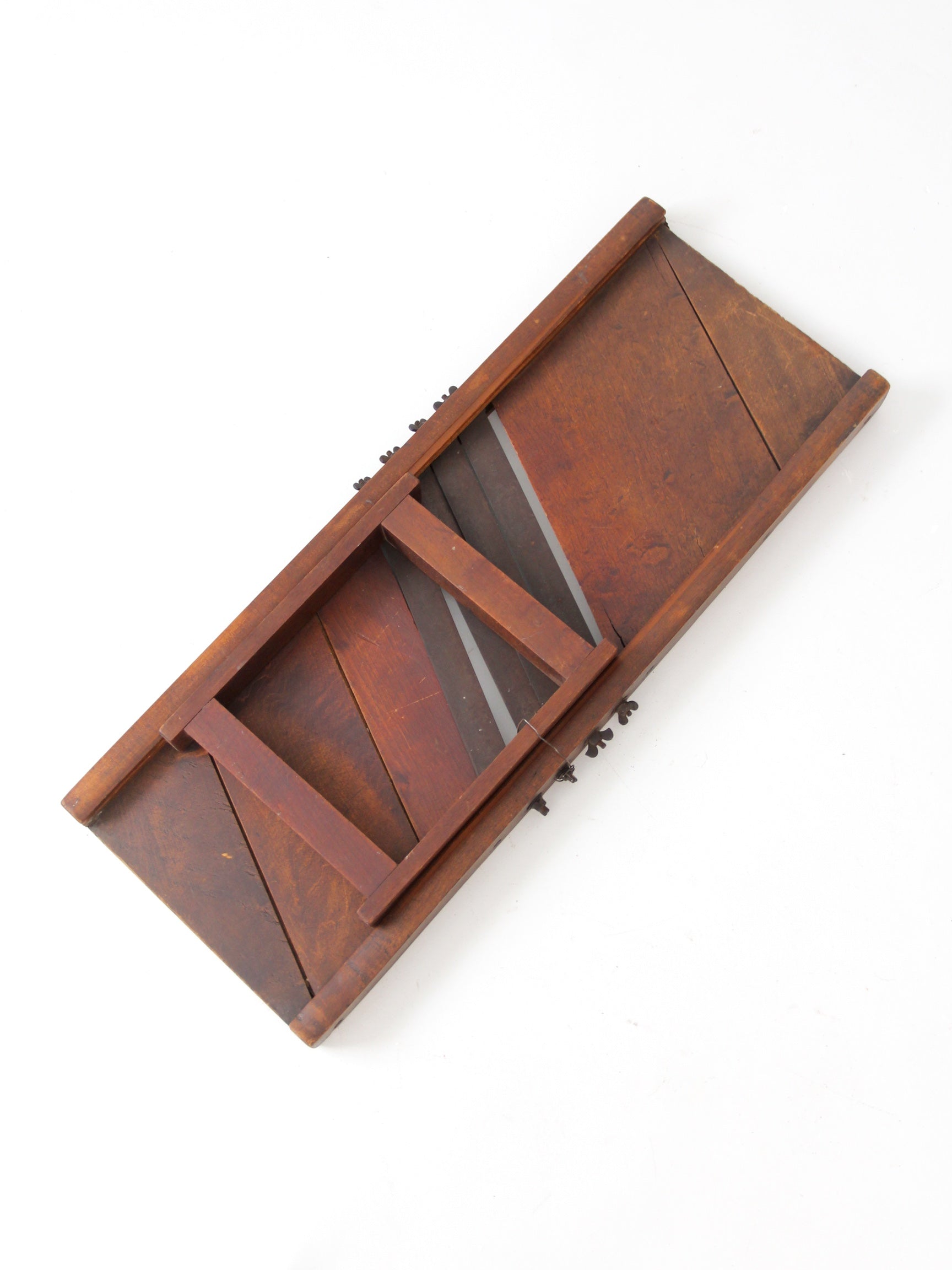 large antique wood kitchen mandolin slicer