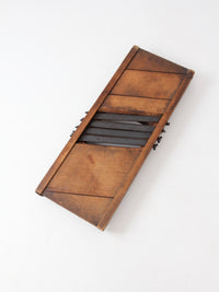 large antique wood kitchen mandolin slicer