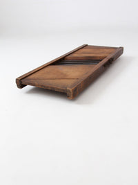 large antique wood kitchen mandolin slicer