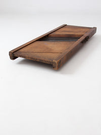 large antique wood kitchen mandolin slicer