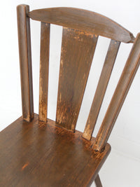mid-century folk wood dining chairs | set of 4