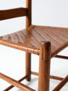 antique ladder back chair with woven seat