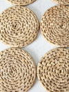 vintage woven coasters set with box