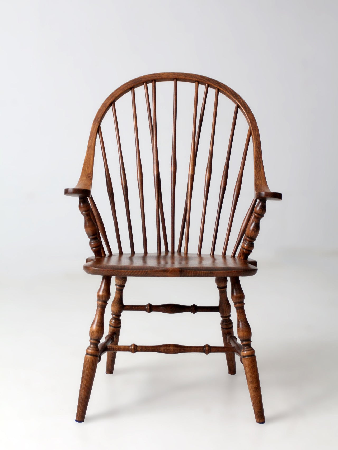 antique American Windsor brace-back armchair