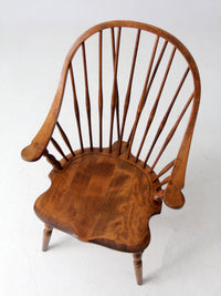 antique American Windsor brace-back armchair