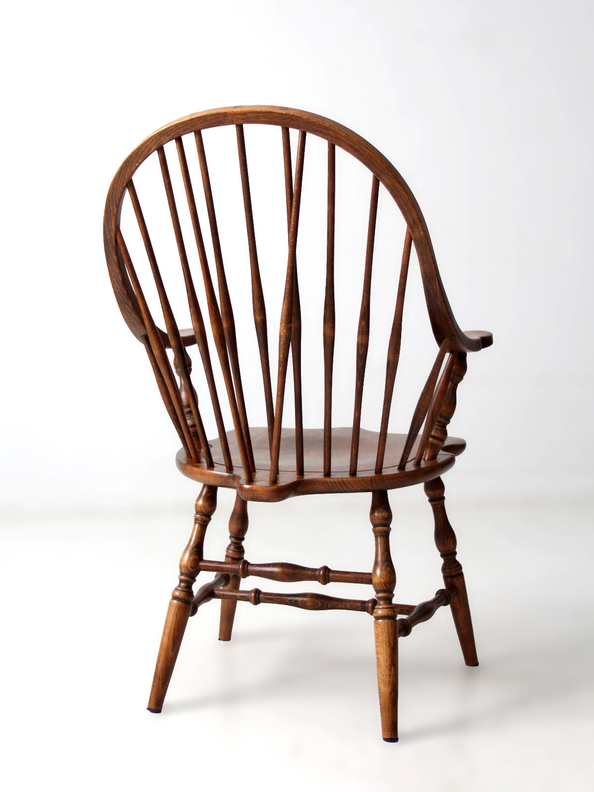 antique American Windsor brace-back armchair