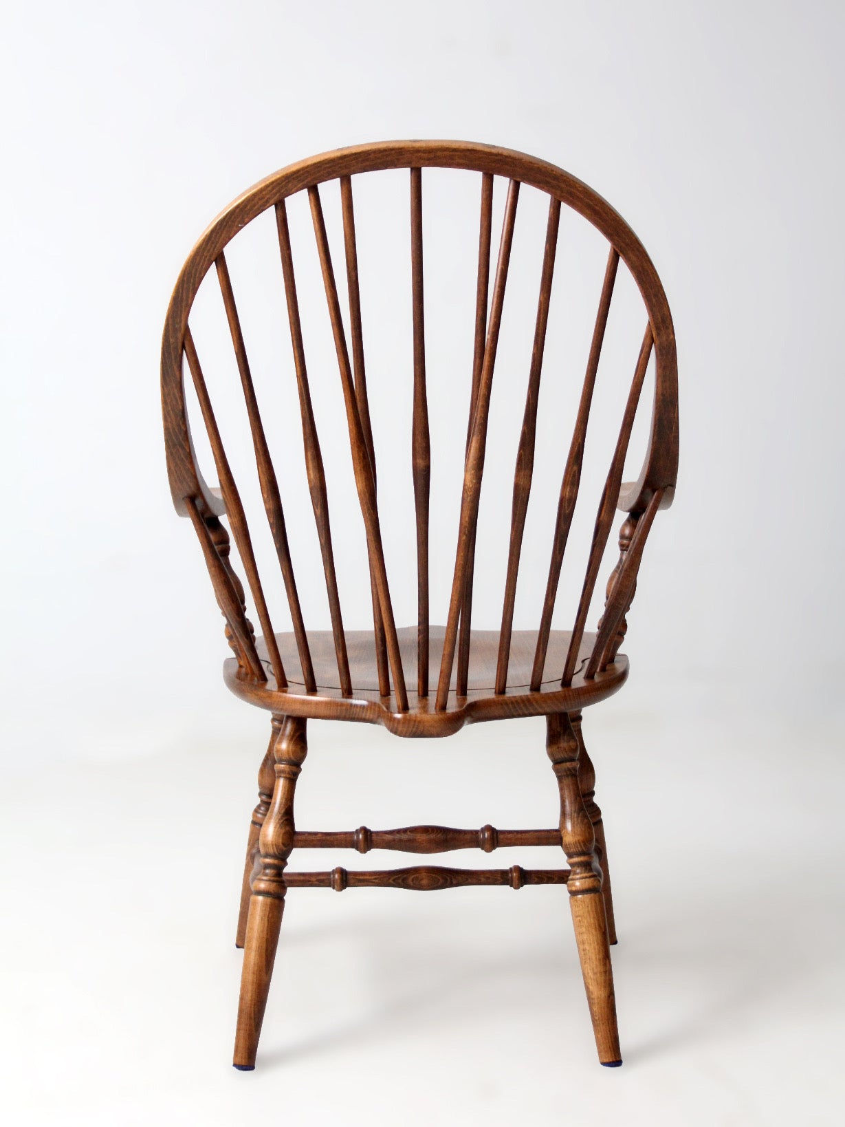 antique American Windsor brace-back armchair