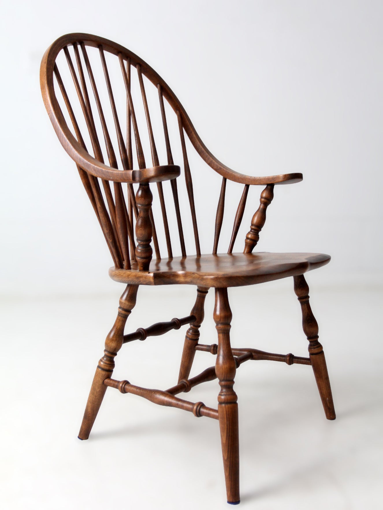 antique American Windsor brace-back armchair