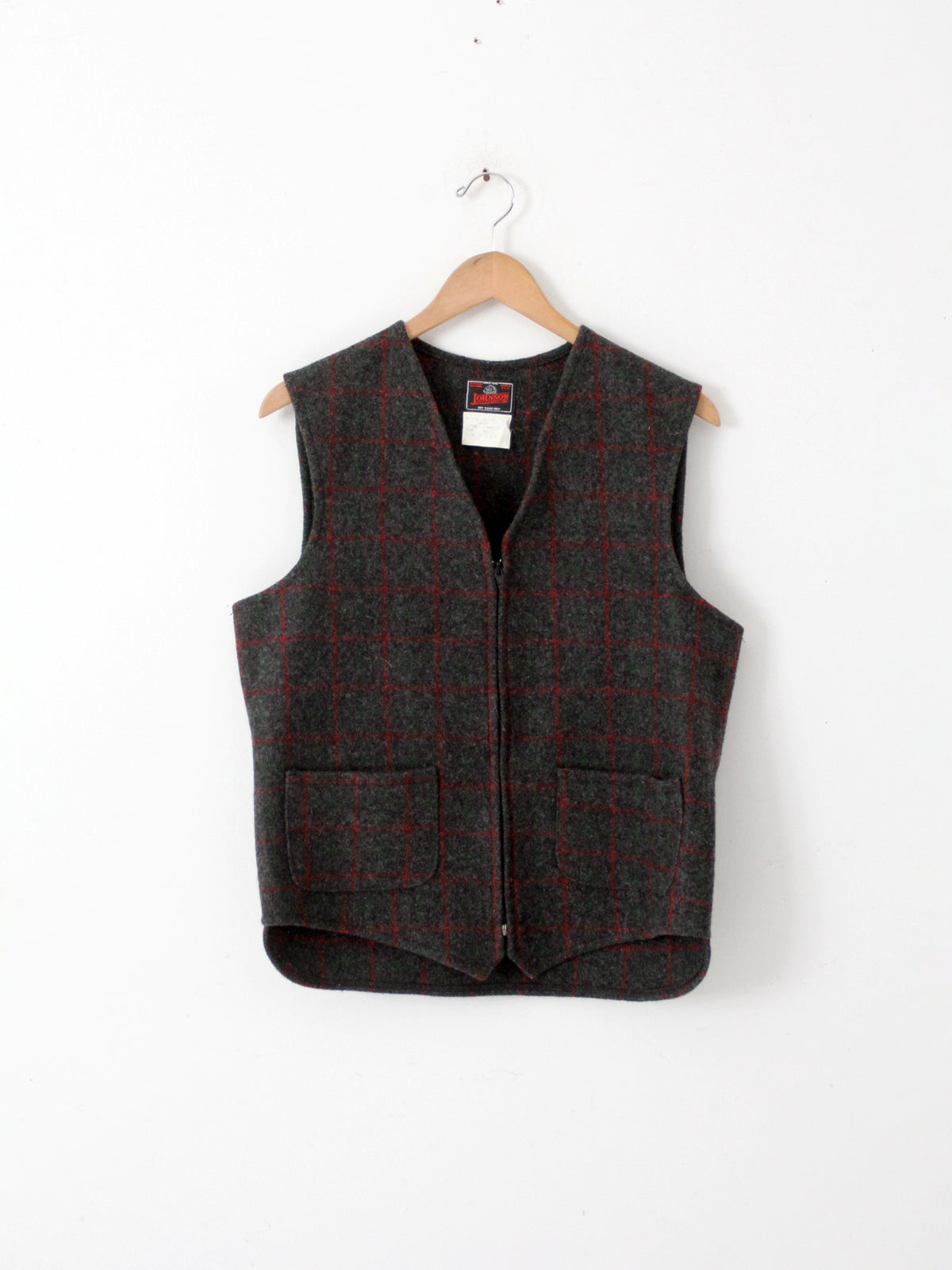 vintage Johnson Woolen mills plaid vest – 86 Vintage