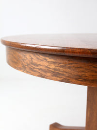 antique Arts & Crafts oak pedestal table