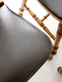 set of 4 vintage spindle back dining chairs