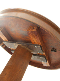 antique Arts & Crafts oak pedestal table