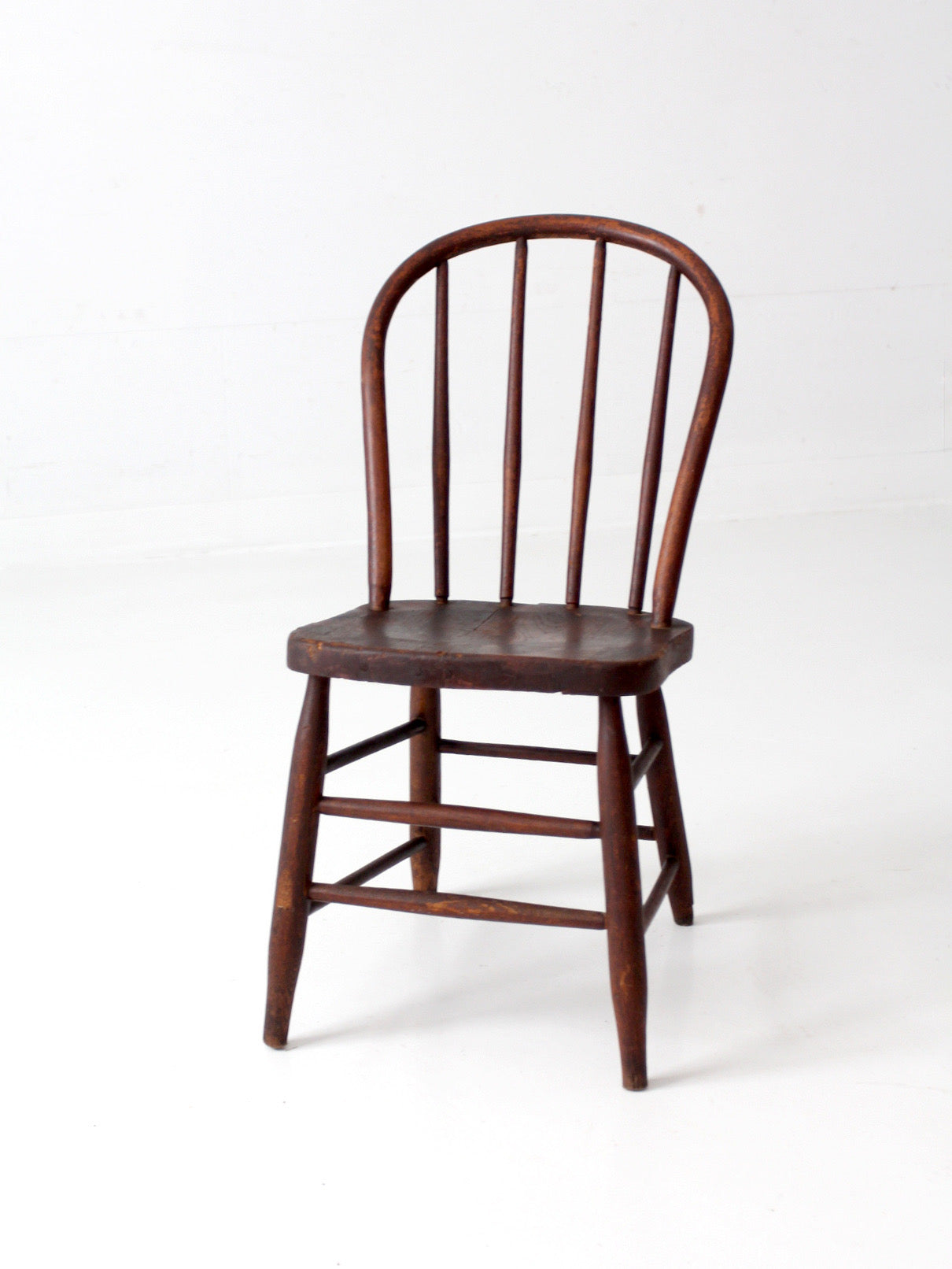 antique Windsor bow back spindle chair