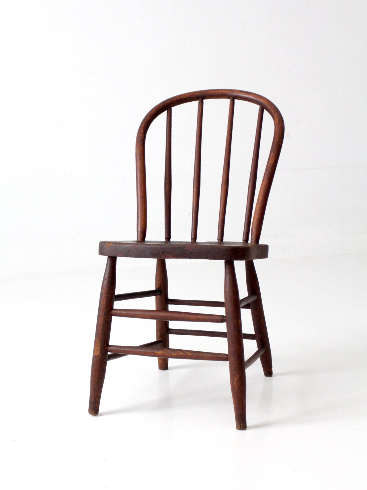 antique Windsor bow back spindle chair