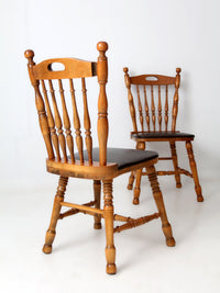 set of 4 vintage spindle back dining chairs