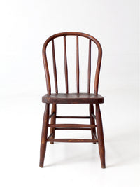 antique Windsor bow back spindle chair