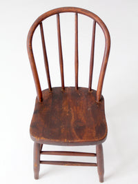 antique Windsor bow back spindle chair