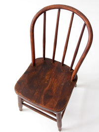 antique Windsor bow back spindle chair