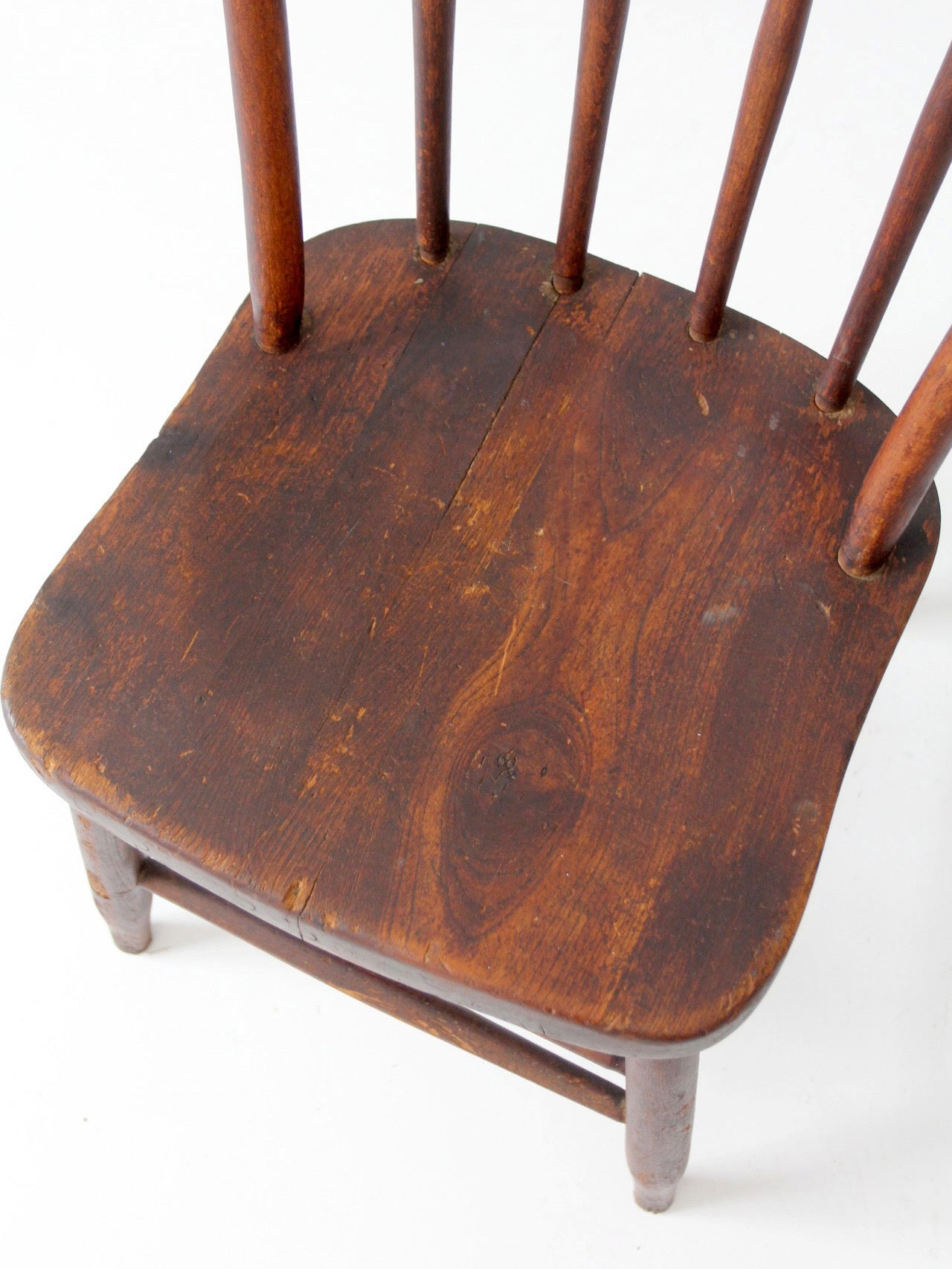 antique Windsor bow back spindle chair