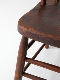 antique Windsor bow back spindle chair