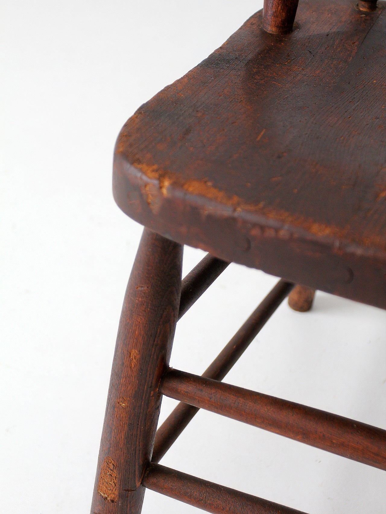 antique Windsor bow back spindle chair
