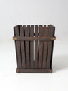 antique Arts & Crafts wooden bin