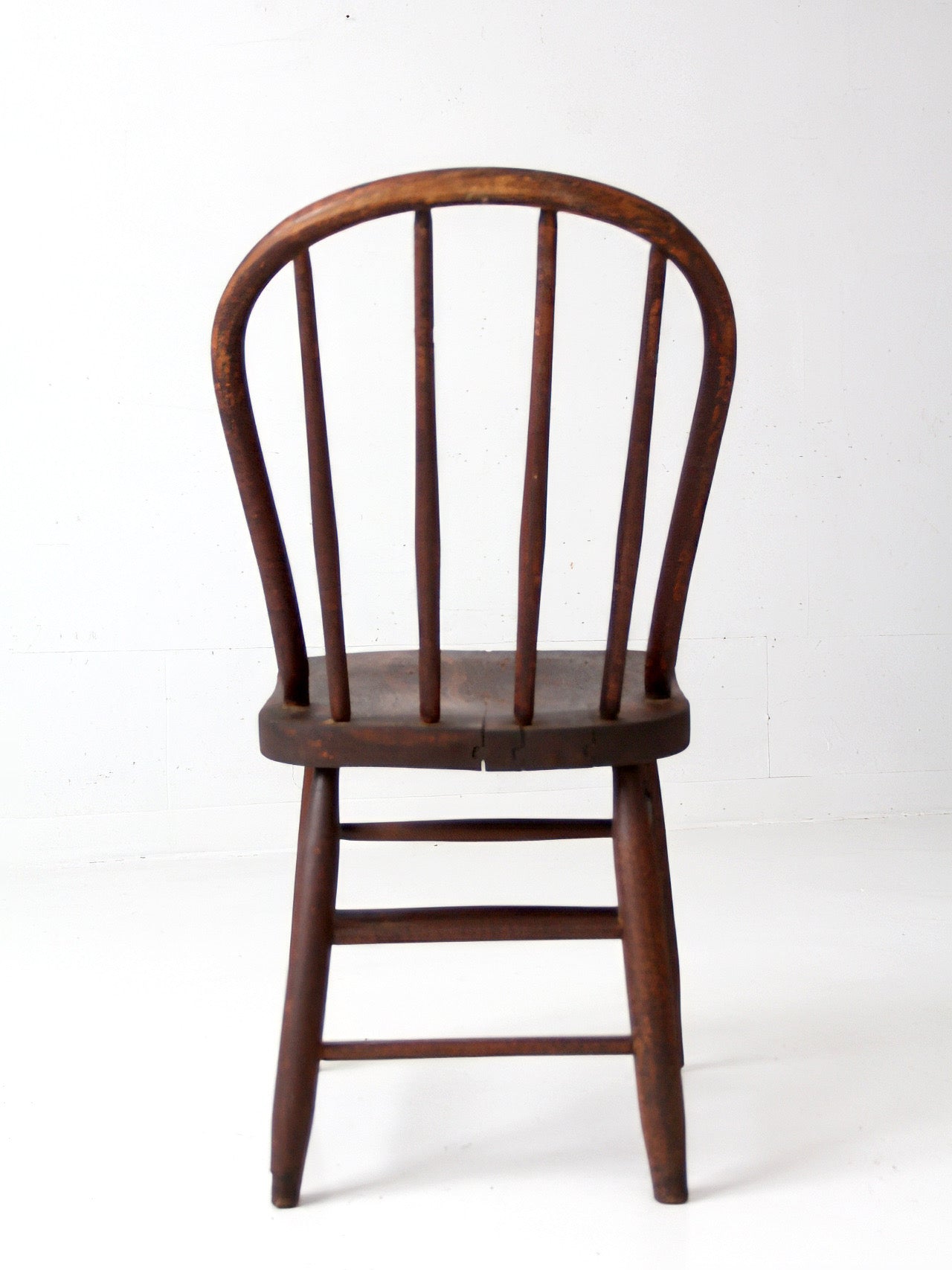 antique Windsor bow back spindle chair