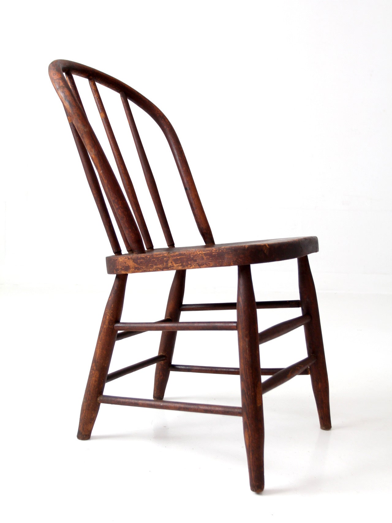 antique Windsor bow back spindle chair