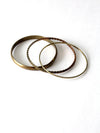 vintage brass bangles set of 3