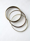 vintage brass bangles set of 3