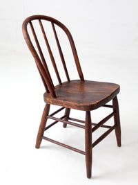 antique Windsor bow back spindle chair