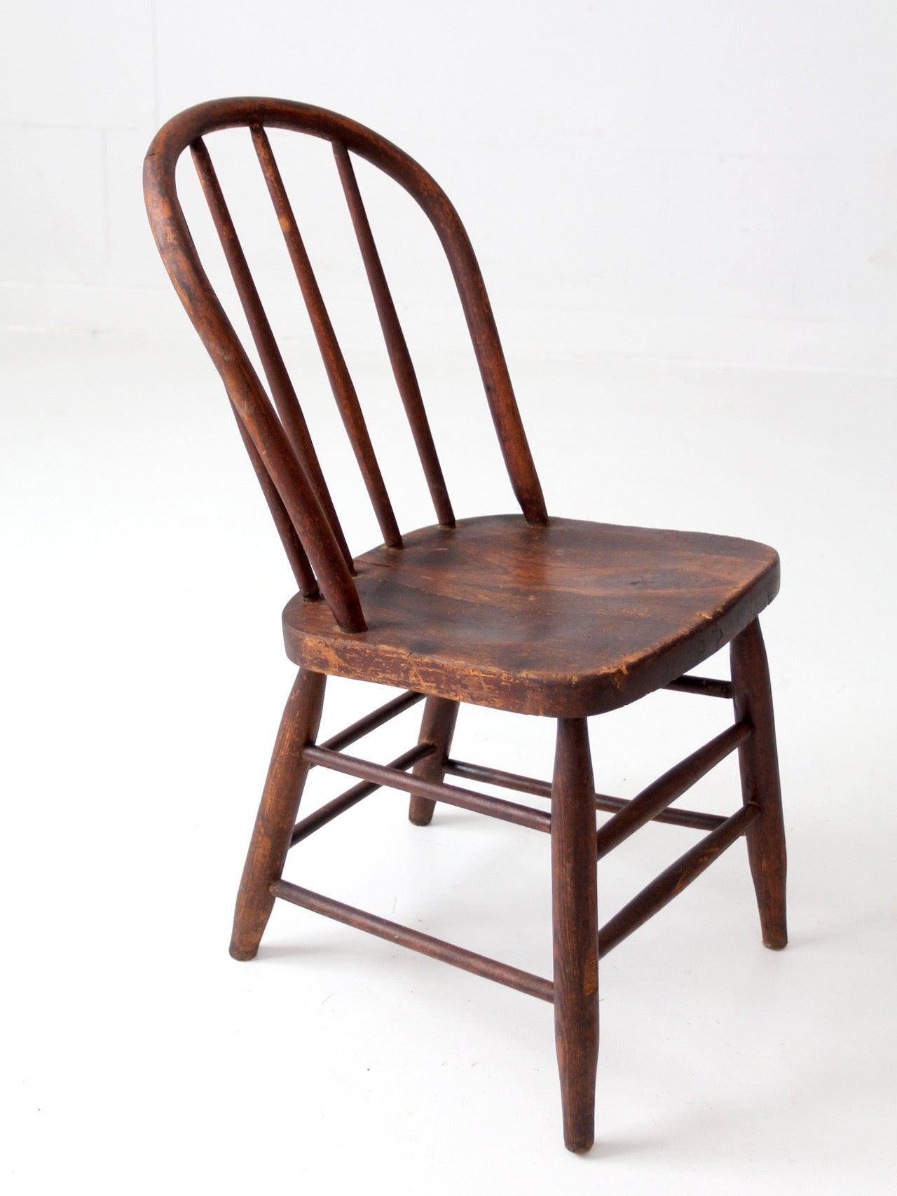 antique Windsor bow back spindle chair